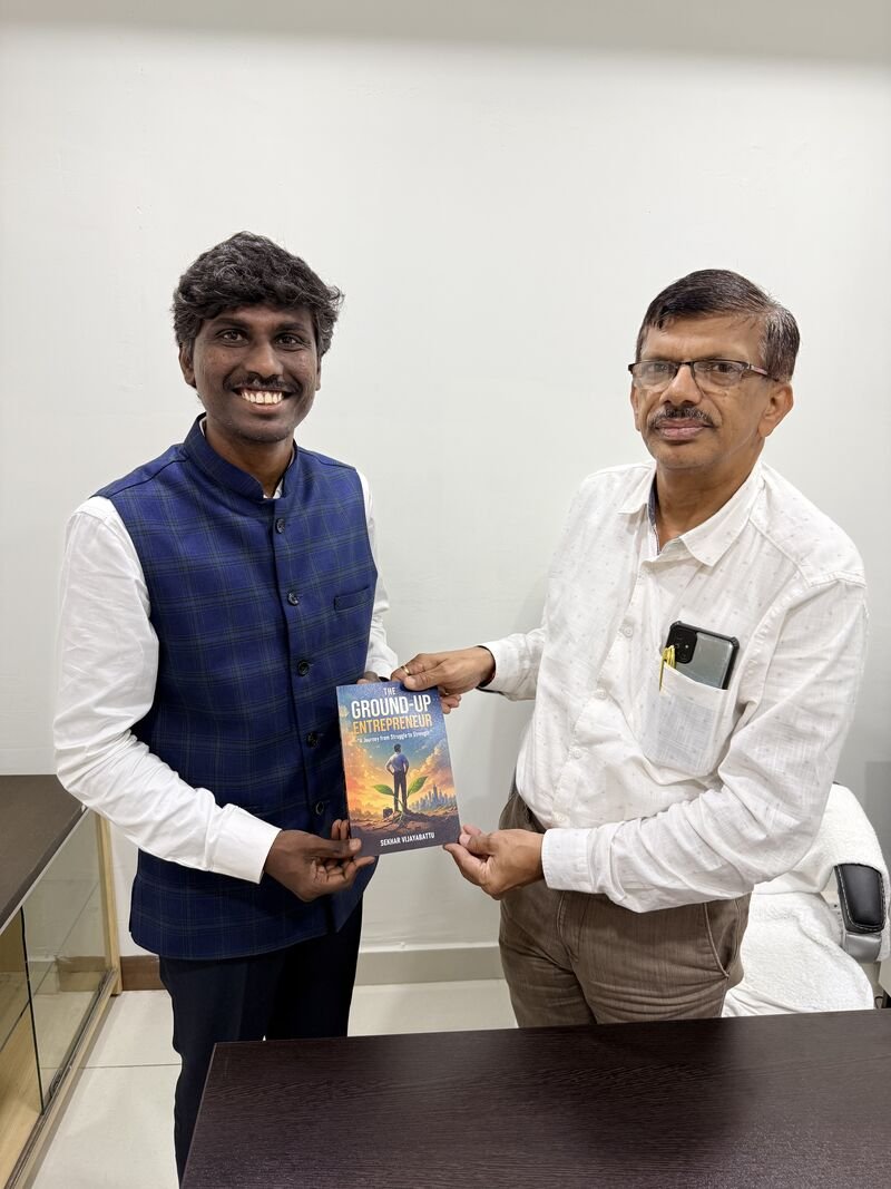 Book gifting ceremony for The Ground-Up Entrepreneur