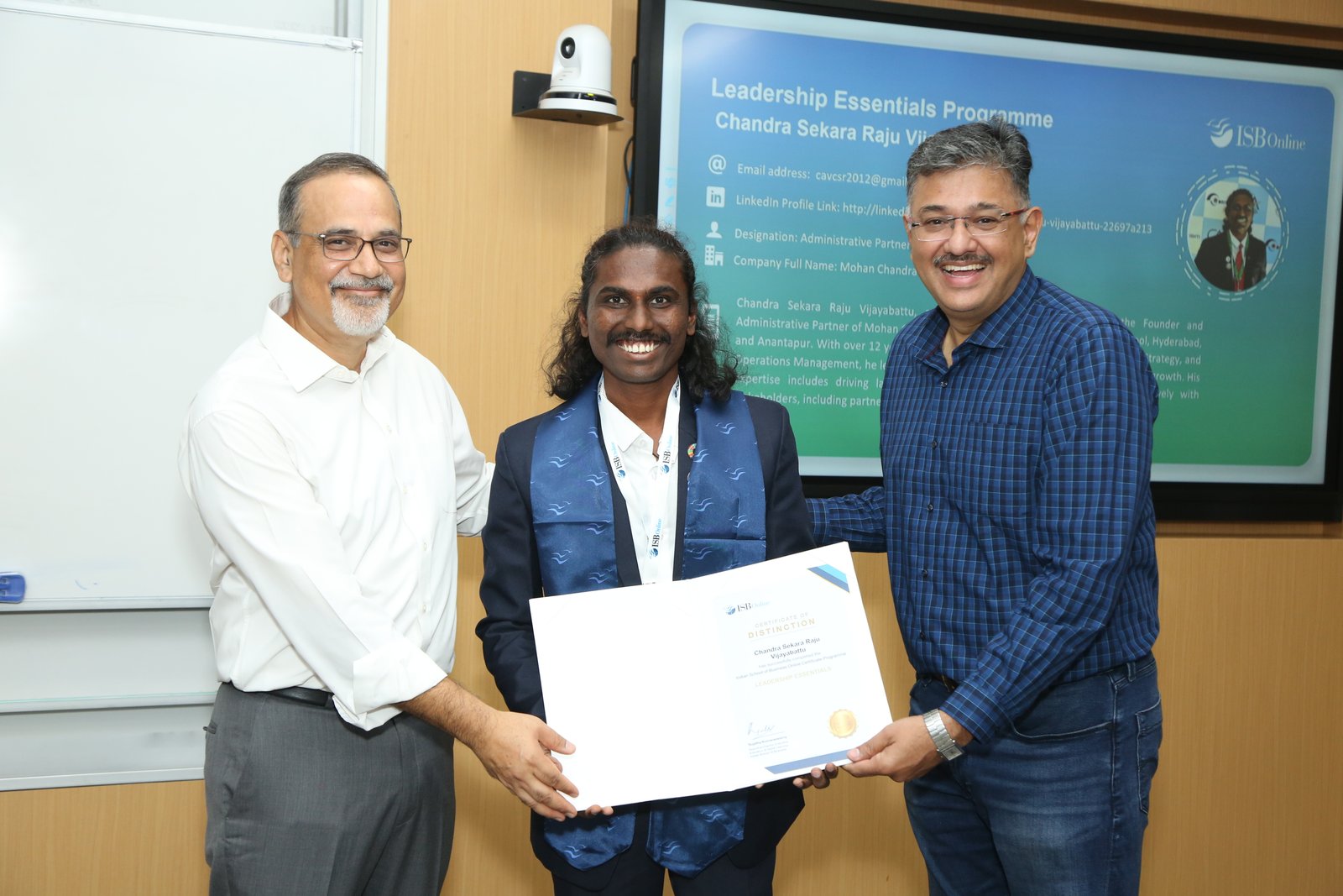 CA Sekhar Vijayabattu addressing an audience at a professional event